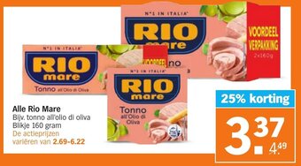 Albert Heijn Alle Rio Mare aanbieding