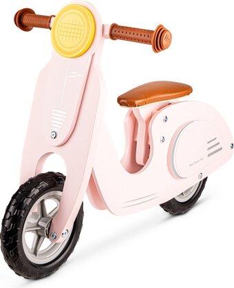 Bol.com New classic toys houten loopfiets - scooter - roze - zithoogte 33 centimeter aanbieding
