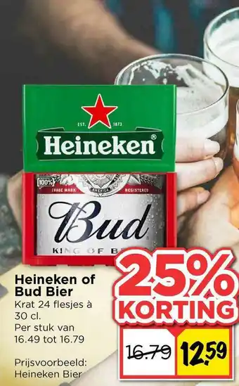 Vomar Voordeelmarkt Heineken Of Bud Bier  30 cl aanbieding