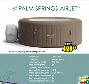 ToyChamp PALM SPRINGS AIRJET Lay-Z-Spa Paim Springs jacuzzi aanbieding