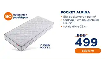 TotaalBED Pocket Alpina 25 cm aanbieding