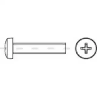 Conrad Toolcraft 1068578 lenskopschroeven m8 60 mm kruiskop phillips din 7985 rvs a2 100 stuk(s) aanbieding