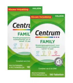 De Online Drogist Centrum adult multivitaminen tabletten 180st duo 2x180tb aanbieding