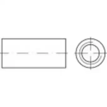 Conrad Toolcraft 1069500 verbindingsmof m8 30 mm rvs a2 50 stuk(s) aanbieding