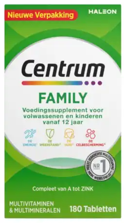 De Online Drogist Centrum adult multivitaminen tabletten 180tb aanbieding