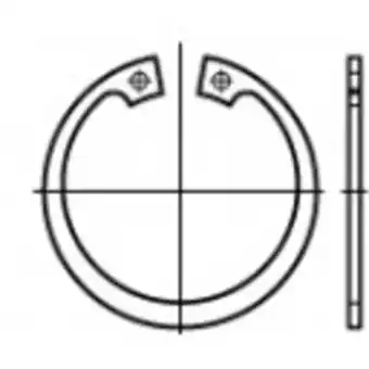 Conrad Toolcraft 1060978 zekeringsringen binnendiameter: 100.5 mm din 472 rvs 1 stuk(s) aanbieding