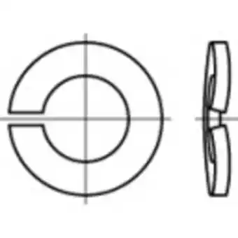 Conrad Toolcraft 1060474 veerringen binnendiameter: 24.5 mm din 128 rvs a4 25 stuk(s) aanbieding