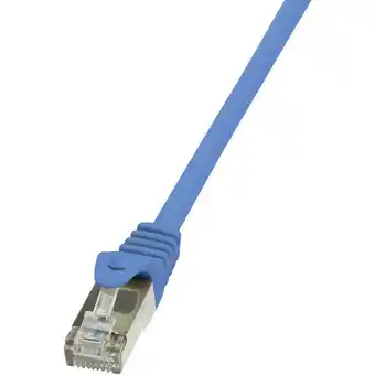 Conrad Logilink cp1096s rj45 netwerkkabel, patchkabel cat 5e f/utp 10.00 m blauw snagless 1 stuk(s) aanbieding