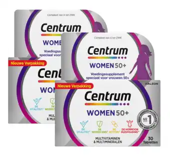 De Online Drogist Centrum women 50+ multivitaminen tabletten duo 2x30tb aanbieding