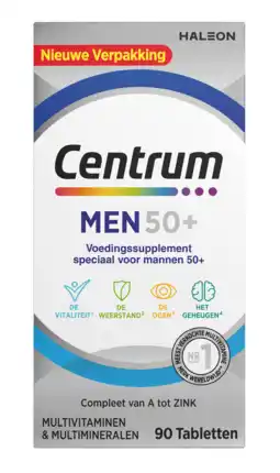 De Online Drogist Centrum men 50+ multivitaminen tabletten 90tb aanbieding