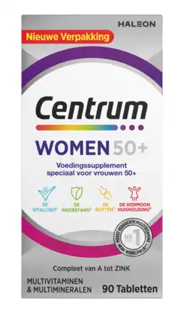 De Online Drogist Centrum women 50+ multivitaminen tabletten 90tb aanbieding