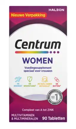 De Online Drogist Centrum women multivitaminen tabletten 90tb aanbieding