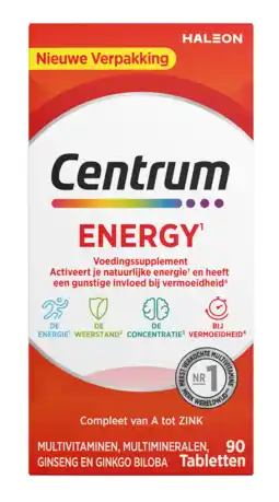 De Online Drogist Centrum energy multivitaminen tabletten 90tb aanbieding