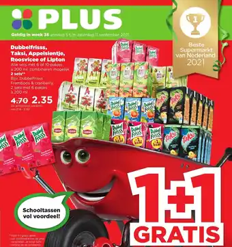 PLUS Dubbelfrisss, Taksi, Appelsientje 200ml aanbieding