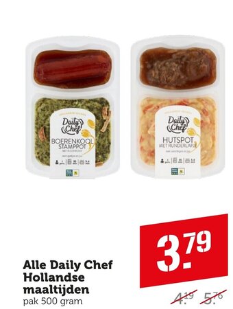 Coop Alle Daily Chef Hollandse maaltijden pak 500 gram aanbieding