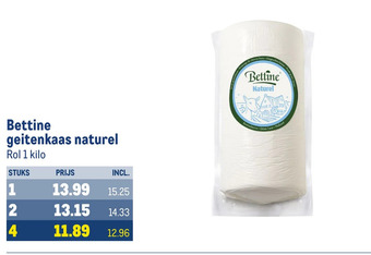 Makro Bettine geitenkaas naturel aanbieding