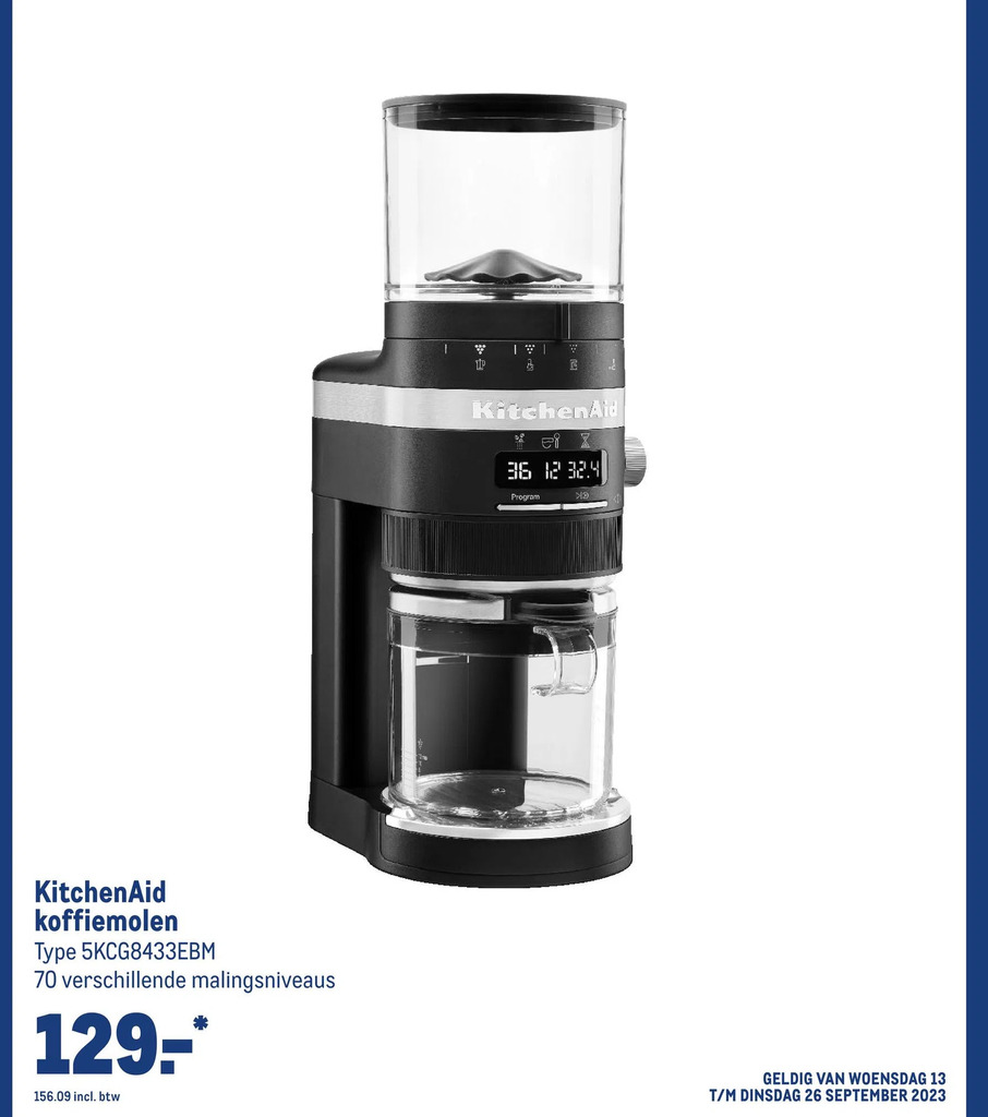 Kitchenaid koffiemolen aanbieding bij Makro