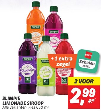 Dekamarkt SLIMPIE LIMONADE SIROOP 650 ml. aanbieding