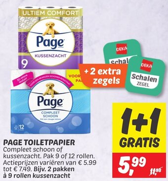 Dekamarkt PAGE TOILETPAPIER aanbieding