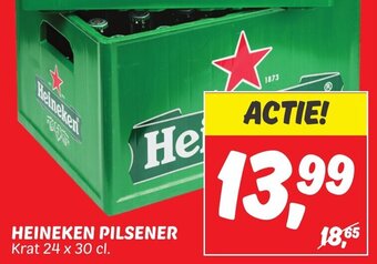 Dekamarkt HEINEKEN PILSENER Krat 24 x 30 cl. aanbieding