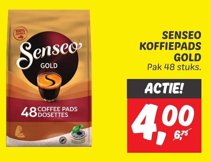 SENSEO KOFFIEPADS GOLD aanbieding bij Dekamarkt