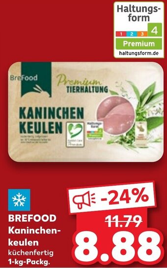 Kaufland DE BREFOOD Kaninchenkeulen 1kg aanbieding