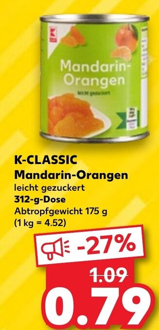 Kaufland DE K-CLASSIC Mandarin-Orangen aanbieding