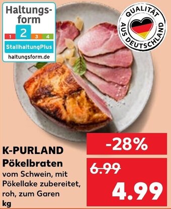 Kaufland DE K-PURLAND Pökelbraten aanbieding