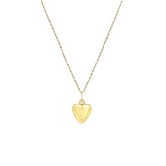 Bol.com Lucardi dames ketting met hanger hart - 9 karaat - ketting - cadeau - 46 cm - geelgoud aanbieding