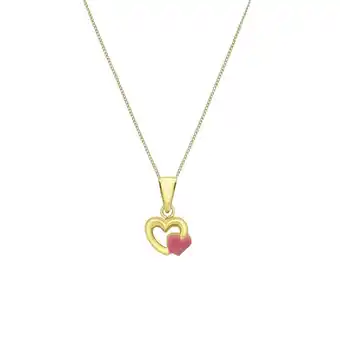 Bol.com Lucardi meisjes kinderketting met hanger - hart - cadeau - 9 karaat - geelgoud aanbieding