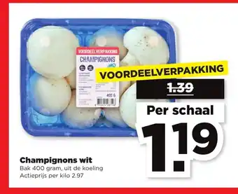 PLUS Champignons Wit 1kg aanbieding