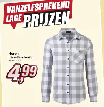 Kik Heren flanellen hemd aanbieding