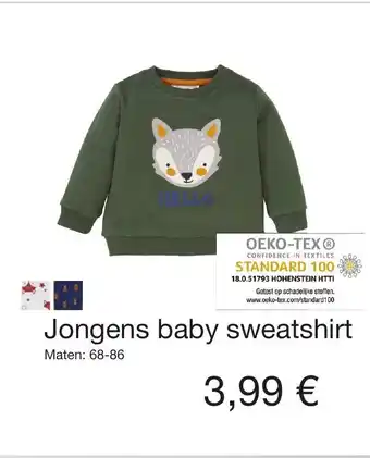 Kik Jongens baby sweatshirt aanbieding