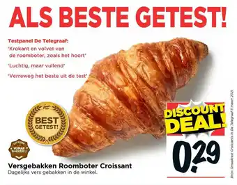 Vomar Voordeelmarkt Versgebakken Roomboter Croissant aanbieding