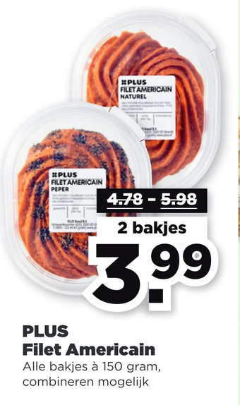 PLUS Plus filet americain aanbieding