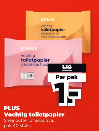 PLUS Plus vochtig toiletpapier aanbieding