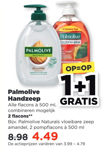 PLUS Palmolive handzeep aanbieding