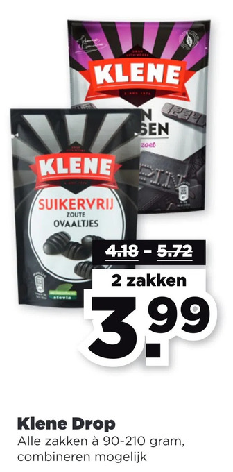 PLUS Klene drop aanbieding