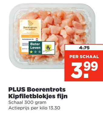 PLUS Plus boerentrots kipfiletblokjes fijn aanbieding