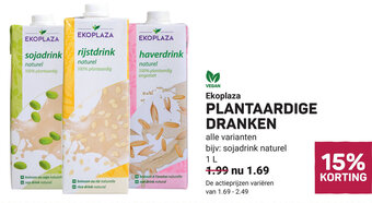 Ekoplaza PLANTAARDIGE DRANKEN aanbieding