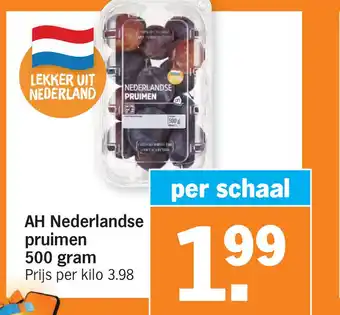 Albert Heijn AH Nederlandse pruimen 500 gram aanbieding