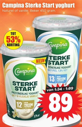 Dirk Campina Sterke Start yoghurt aanbieding