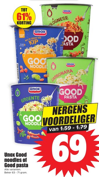 Dirk Unox Good noodles of Good pasta aanbieding