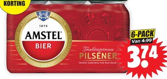 Dirk AMSTEL BIER 6-PACK aanbieding