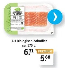 Albert Heijn Ah biologisch zalmfilet aanbieding