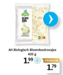 Albert Heijn Ah biologisch bloemkoolroosjes aanbieding