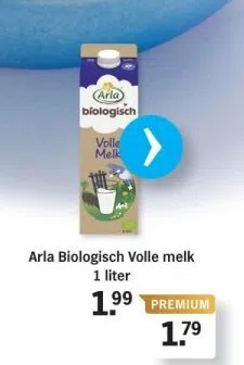 Albert Heijn Arla biologisch volle melk aanbieding