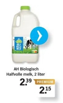 Albert Heijn Ah biologisch melk aanbieding