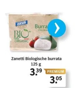 Albert Heijn Zanetti biologische burrata aanbieding