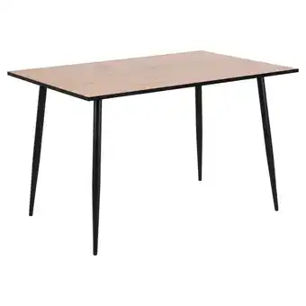 Leen Bakker Eetkamertafel viksmom - bruin/zwart - 75x120x80 cm - leen bakker aanbieding